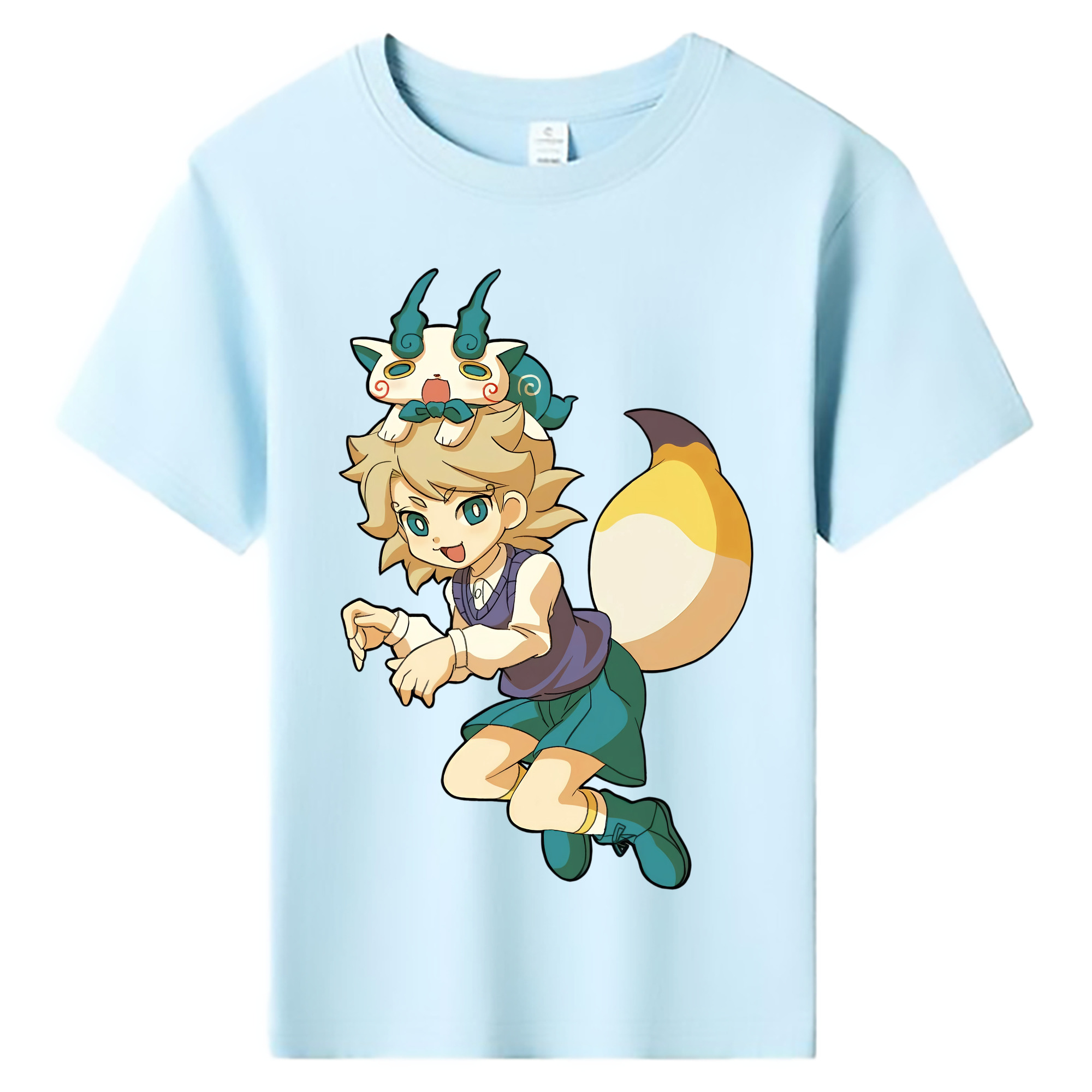 （画像用） 妖怪ウォッチ Yo-kai Watch 綿100％キッズTシャツ（フロントプリント）